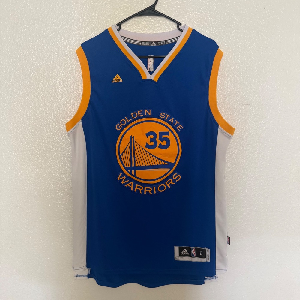 Adidas Kevin Durant #35 Golden State Warriors NBA Swingman Jersey Men's Large